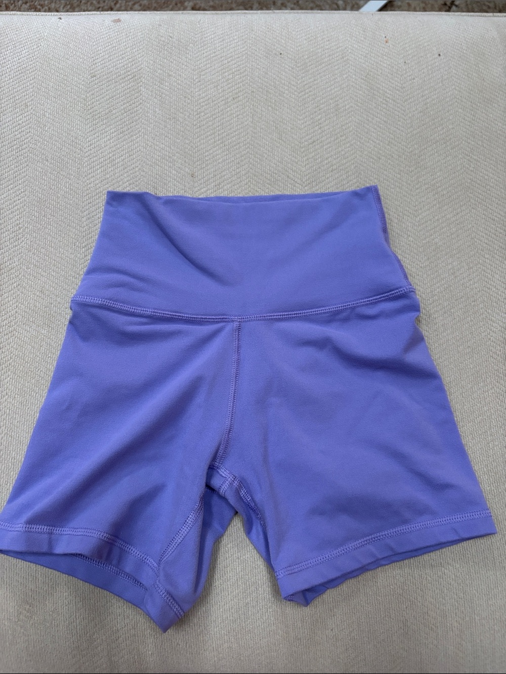 High-Waist Lavender Active Shorts